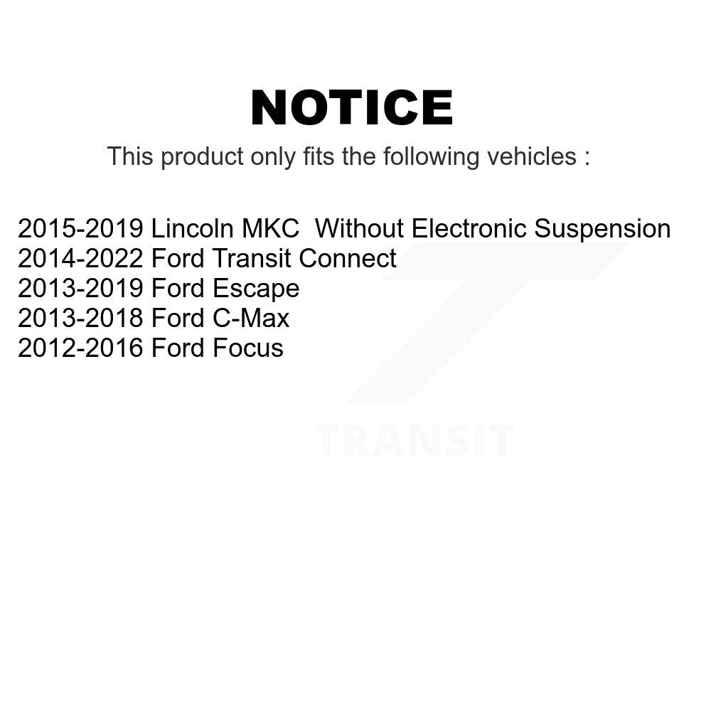Front Suspension Strut Shock Mounting Pair For Ford Escape Focus Transit Connect Lincoln MKC C-Max K73-100168