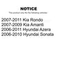 Rear Suspension Strut Shock Mounting Pair For Hyundai Sonata Kia Rondo Azera Amanti K73-100208