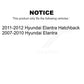 Front Rear Suspension Strut Shock Mounting Kit For Hyundai Elantra K73-100219