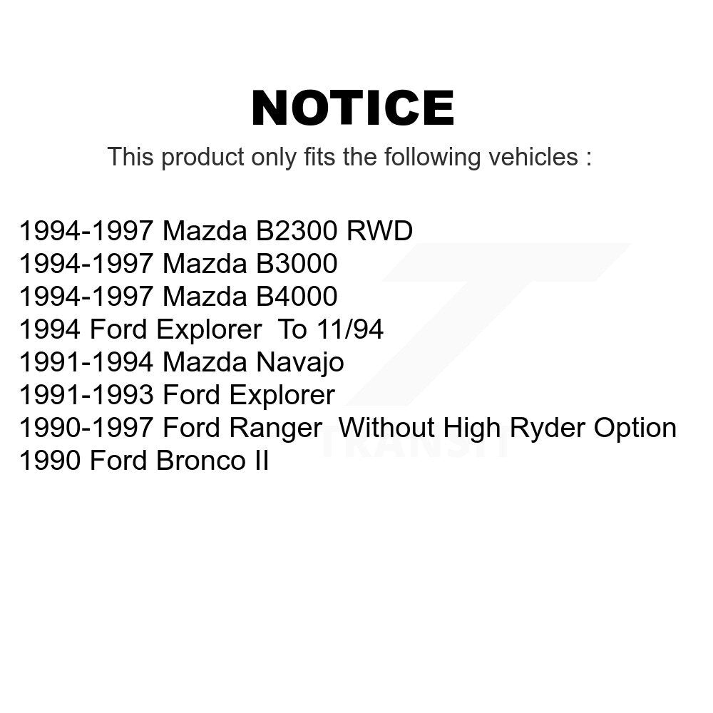 Front Suspension Shock Absorber Pair For Ford Ranger Explorer Mazda B2300 B4000 B3000 Bronco II Navajo K78-100052