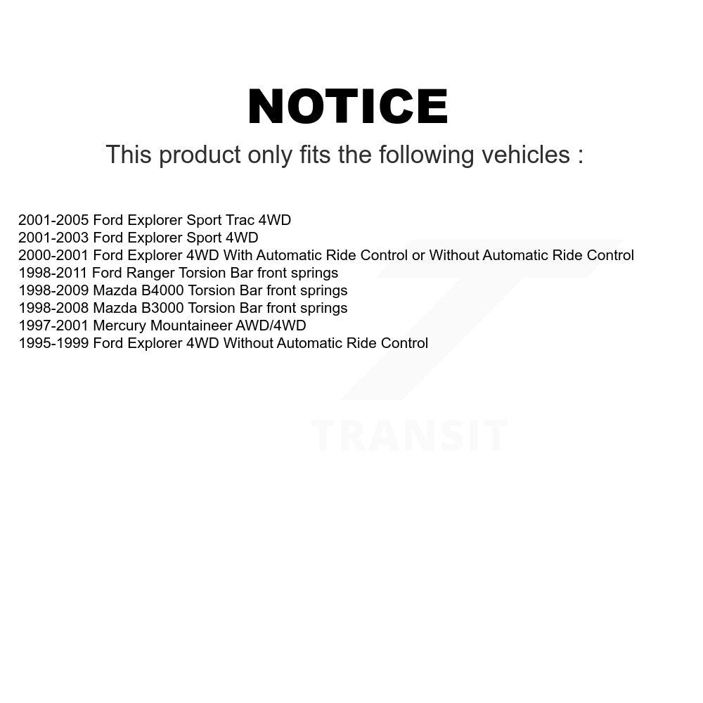 Front Suspension Shock Absorber Pair For Ford Ranger Explorer Sport Trac Mazda Mercury Mountaineer B3000 B4000 K78-100058