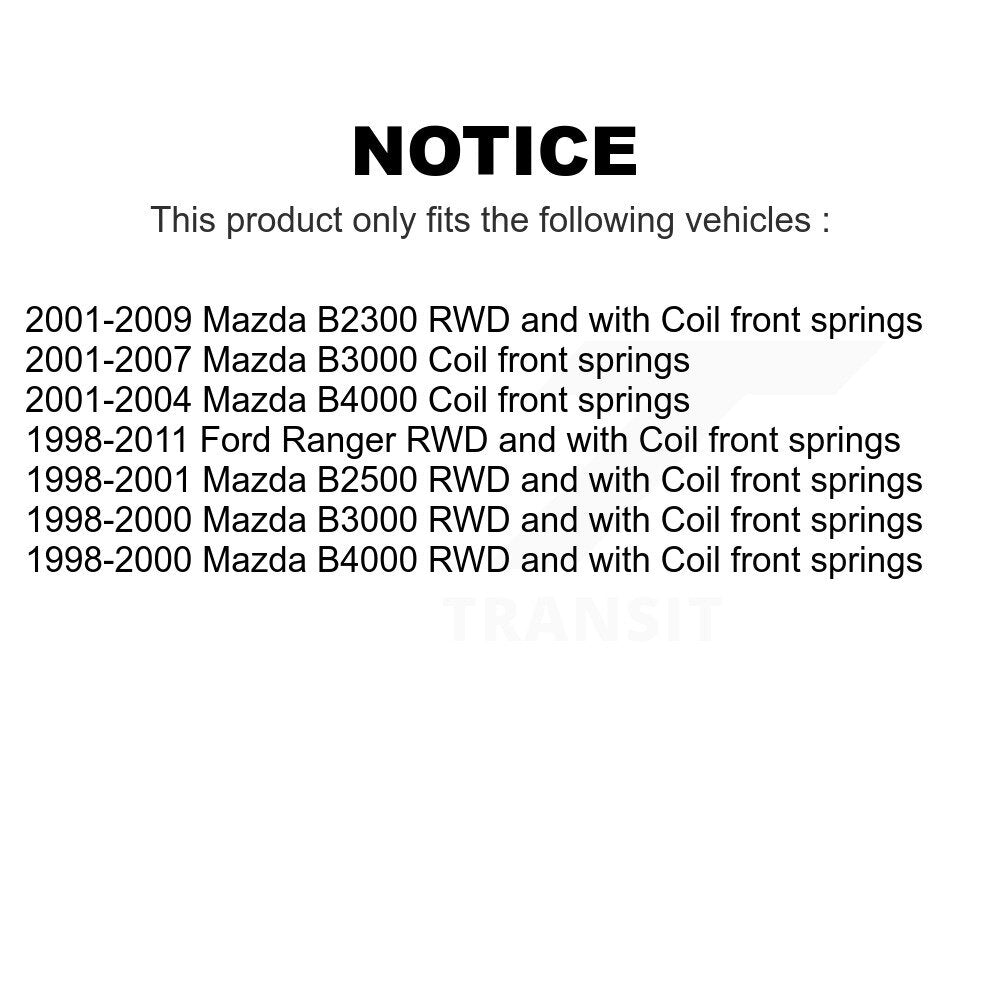 Front Suspension Shock Absorber Pair For Ford Ranger Mazda B3000 B2500 B2300 B4000 K78-100066