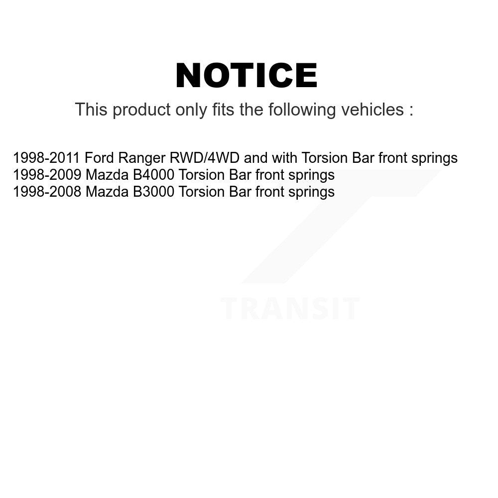 Front Rear Suspension Shock Absorber Kit For Ford Ranger Mazda B3000 B4000 K78-100183