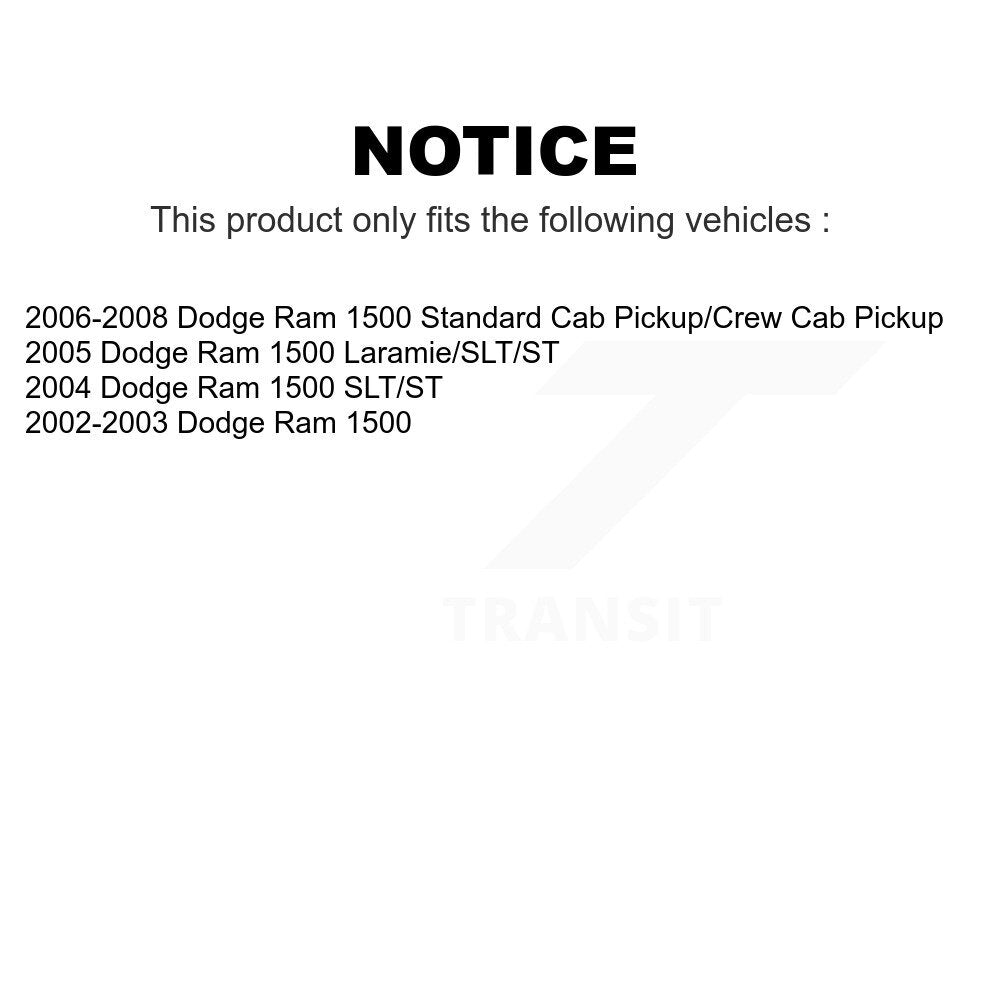 Rear Suspension Shock Absorber Pair For Dodge Ram 1500 K78-100281