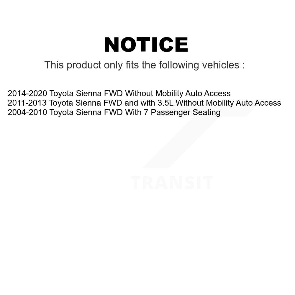Rear Suspension Shock Absorber Pair For Toyota Sienna K78-100296