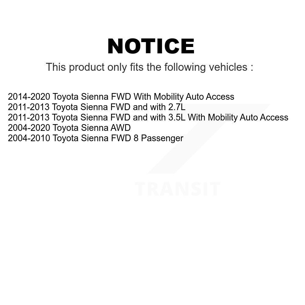 Rear Suspension Shock Absorber Pair For Toyota Sienna K78-100299