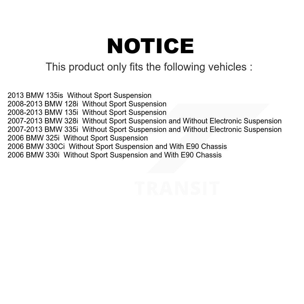 Rear Suspension Shock Absorber Pair For BMW 328i 335i 325i 128i 330i 135i 330Ci 135is K78-100319