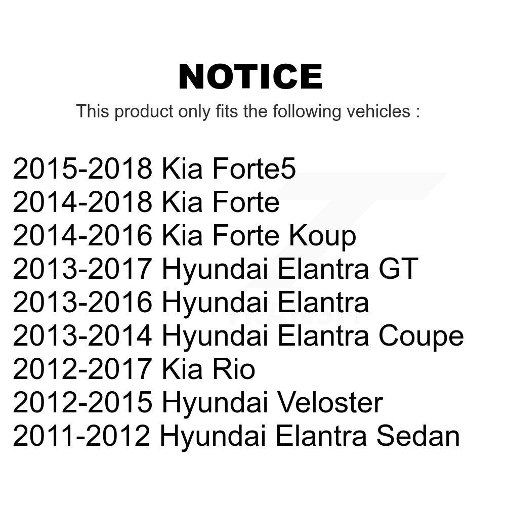 Rear Suspension Shock Absorber Pair For Hyundai Elantra Kia Forte Rio Veloster GT Forte5 Coupe Koup K78-100333