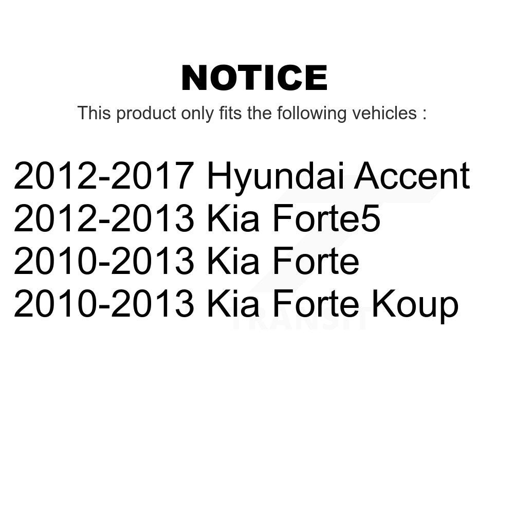 Rear Suspension Shock Absorber Pair For Hyundai Accent Kia Forte Koup Forte5 K78-100334