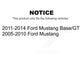 Rear Suspension Shock Absorber Pair For Ford Mustang K78-100340