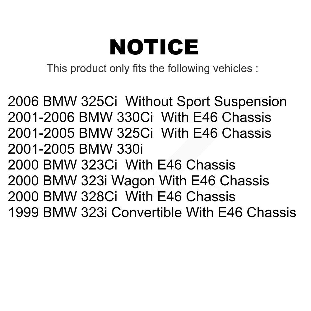 Rear Suspension Shock Absorber Pair For BMW 325Ci 330Ci 330i 323i 323Ci 328Ci K78-100353