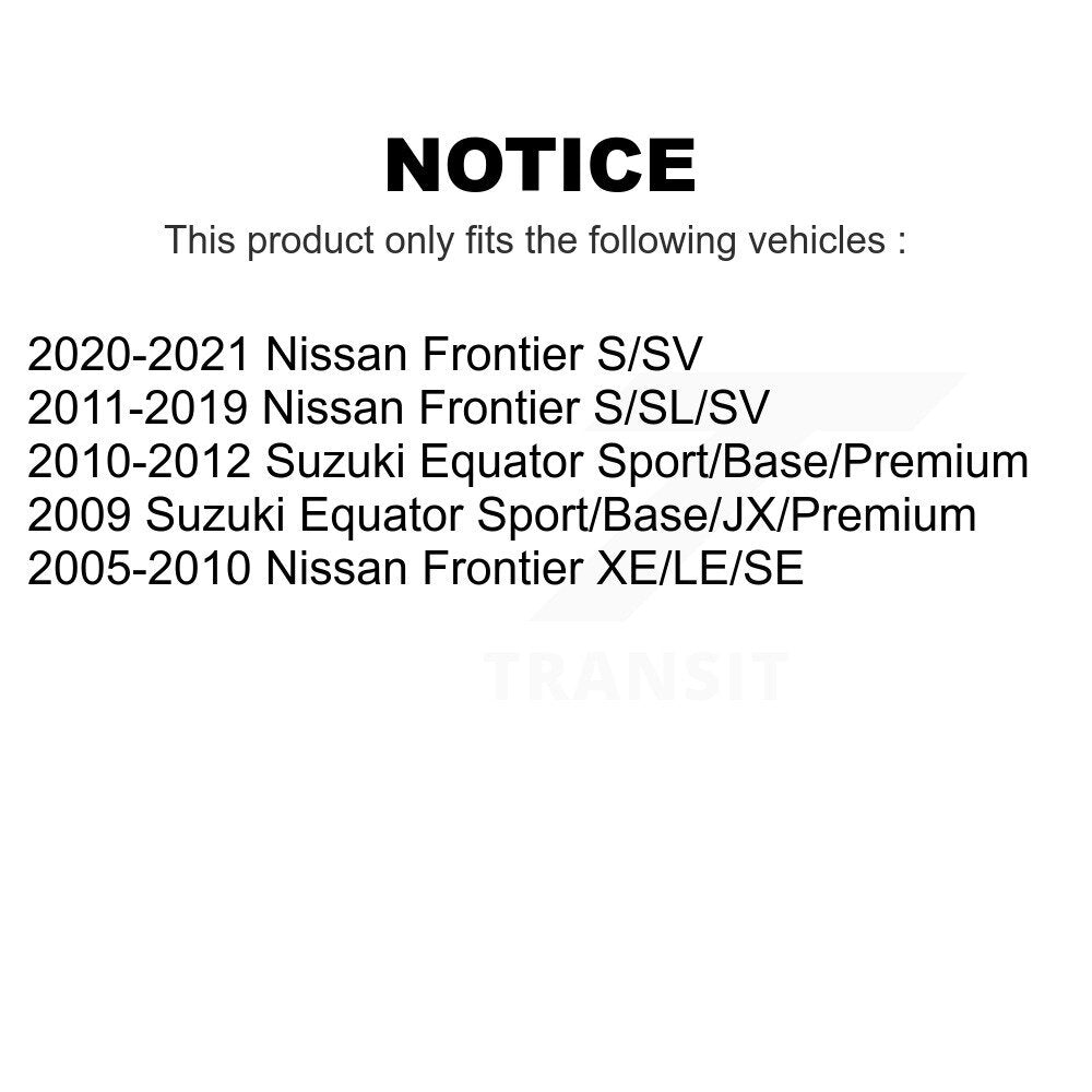 Rear Suspension Shock Absorber Pair For Nissan Frontier Suzuki Equator K78-100383