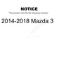 Rear Suspension Shock Absorber Pair For 2014-2018 Mazda 3 K78-100410