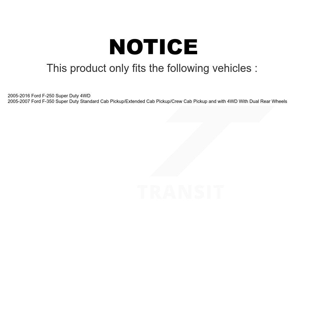Front Rear Suspension Shock Absorber Kit For Ford F-250 Super Duty F-350 K78-100445