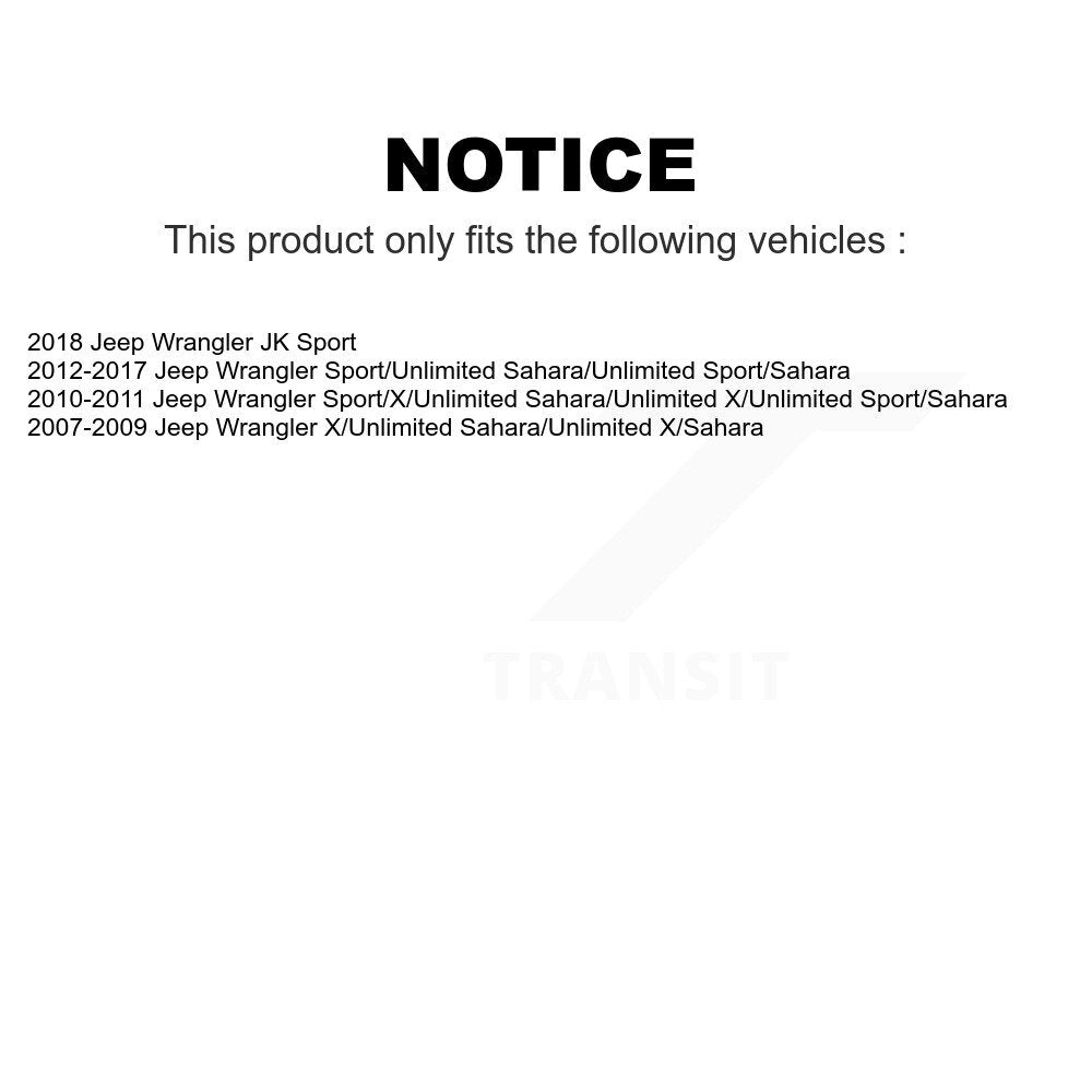 Front Suspension Shock Absorber Pair For Jeep Wrangler JK K78-100650