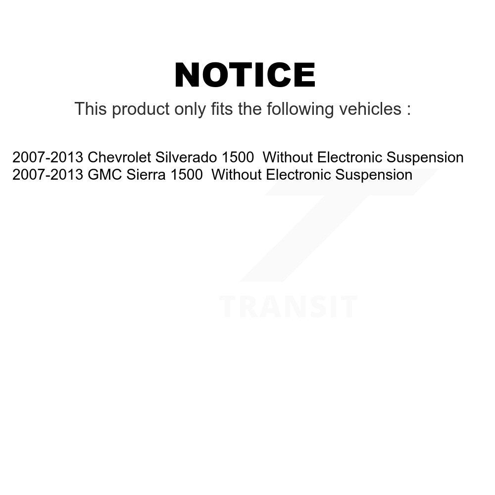Front Suspension Strut Pair For 2007-2013 Chevrolet Silverado 1500 GMC Sierra Without Electronic K78-100658