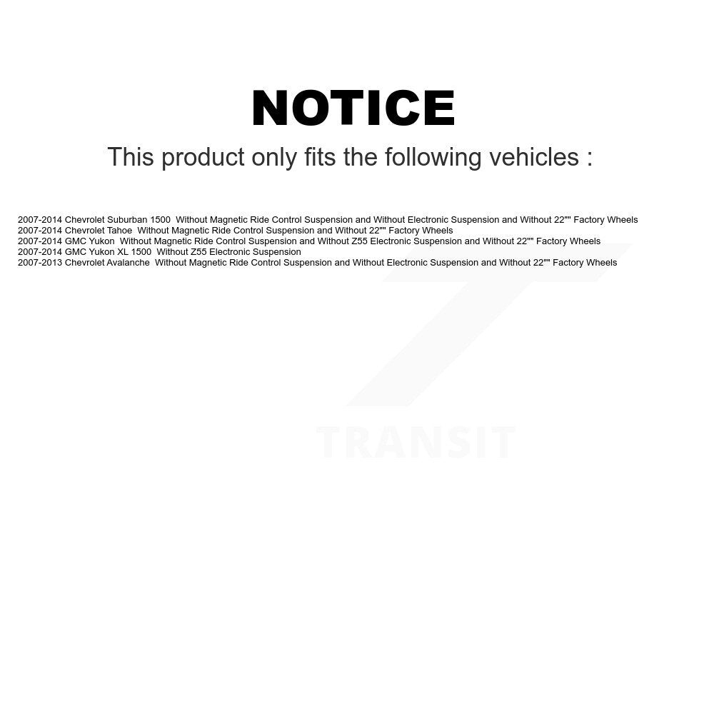 Front Suspension Strut Pair For Chevrolet Tahoe GMC Suburban 1500 Yukon XL Avalanche K78-100659