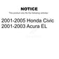 Rear Suspension Strut Pair For Honda Civic Acura EL K78-100717
