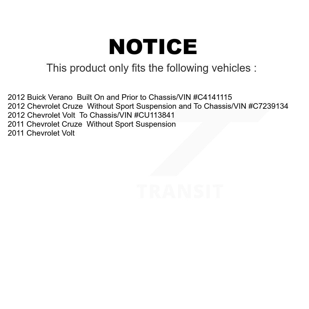 Front Suspension Strut Kit For Chevrolet Cruze Buick Verano Volt K78-100808