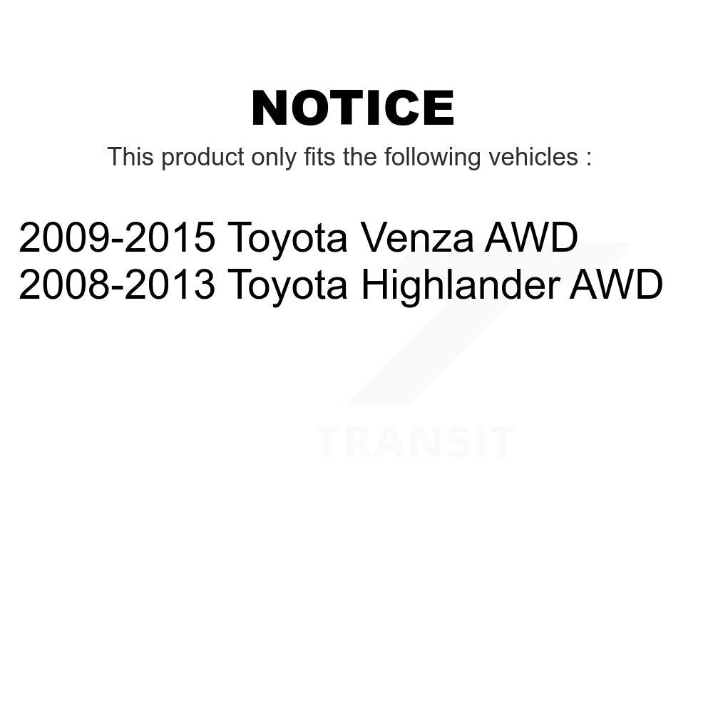Front Suspension Strut Kit For Toyota Highlander Venza AWD K78-100859