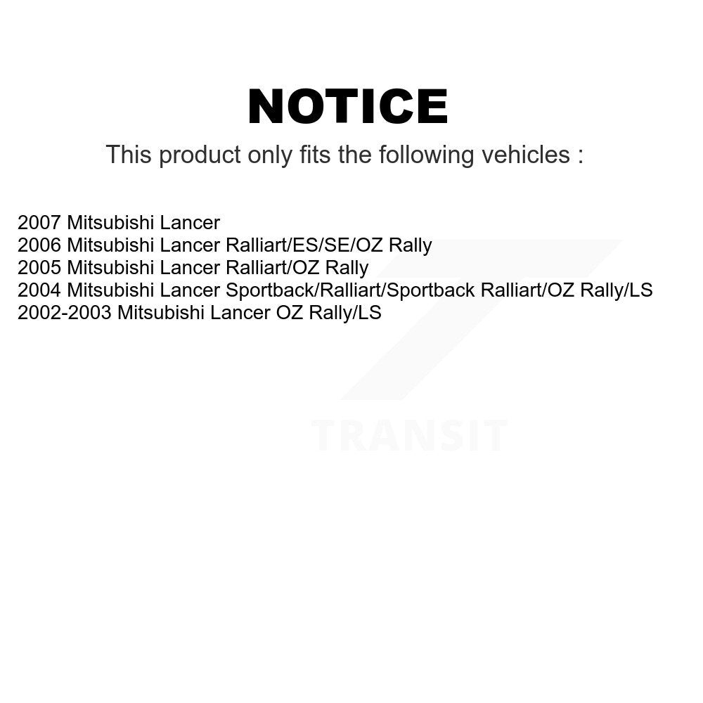 Front Rear Suspension Strut Kit For Mitsubishi Lancer K78-100860