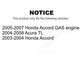 Front Rear Suspension Strut Kit For Honda Accord Acura TL K78-100863