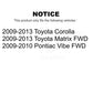 Front Rear Suspension Strut Kit For Toyota Corolla Matrix Pontiac Vibe K78-100874