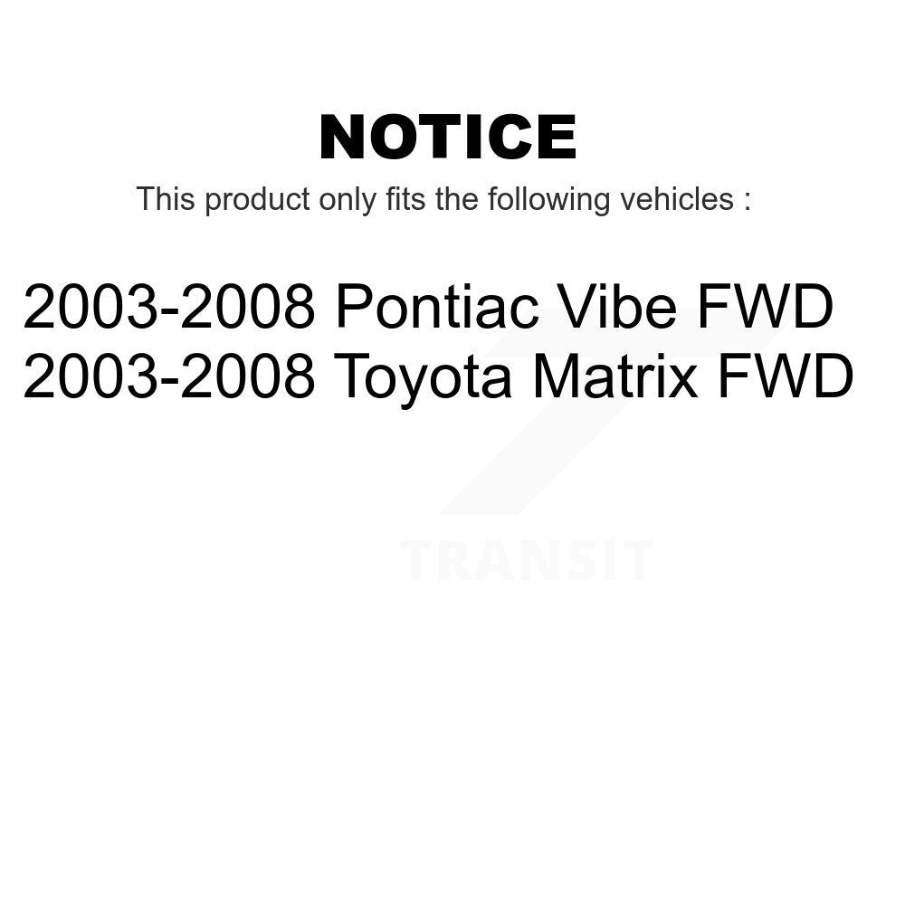 Front Rear Suspension Strut Kit For 2003-2008 Toyota Matrix Pontiac Vibe FWD K78-100875