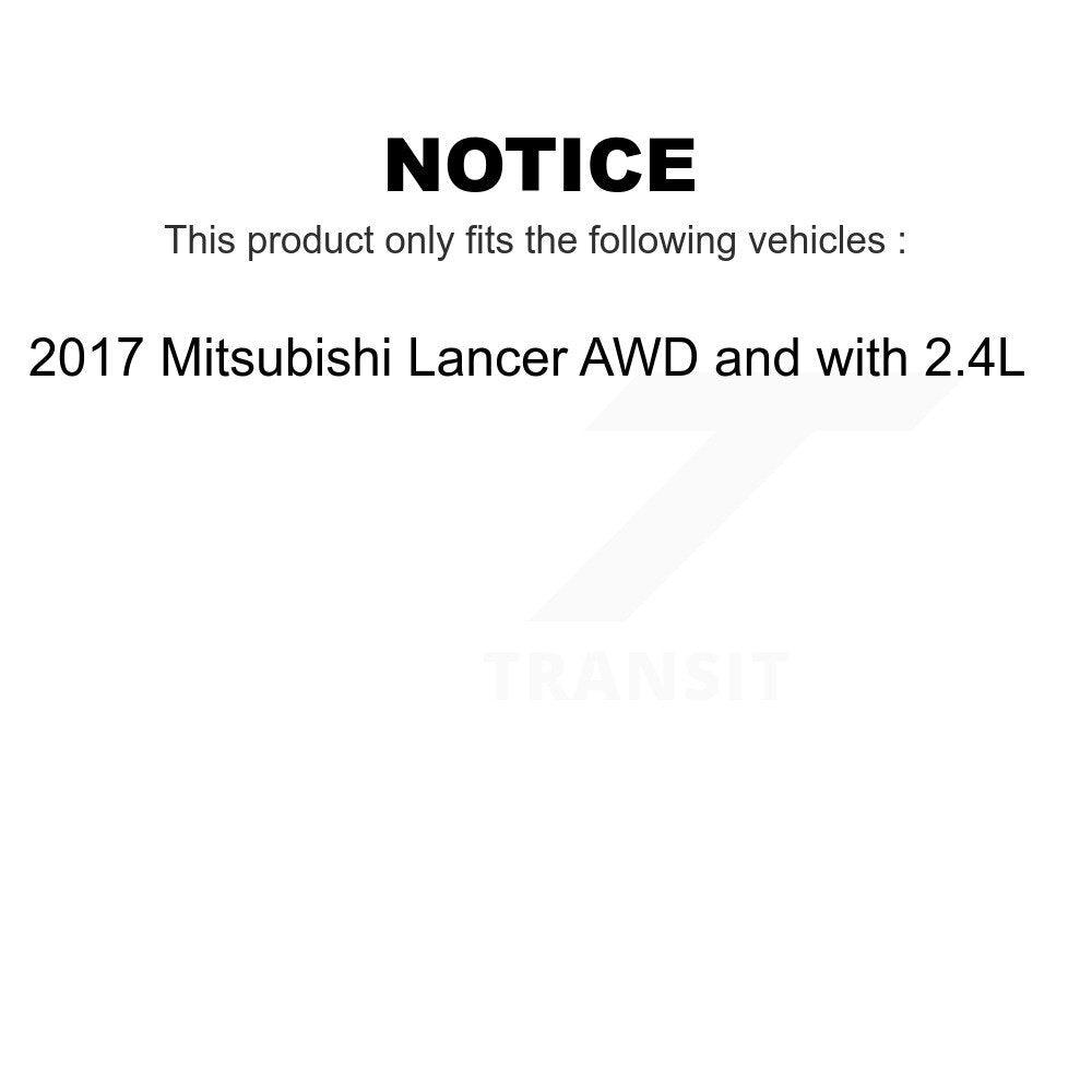 Front Rear Suspension Strut Kit For 2017 Mitsubishi Lancer AWD with 2.4L K78-100882