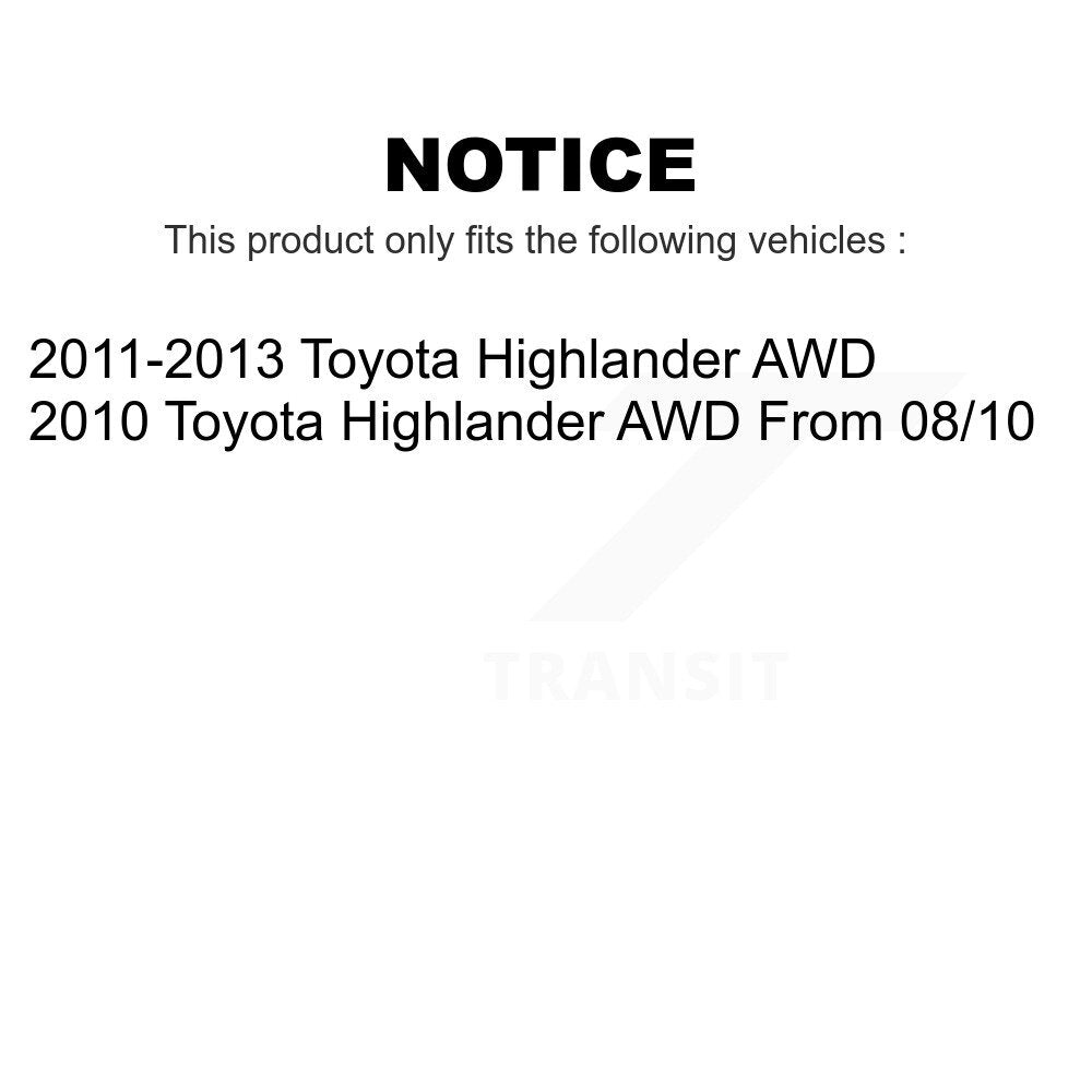 Front Rear Suspension Strut Kit For Toyota Highlander AWD K78-100900