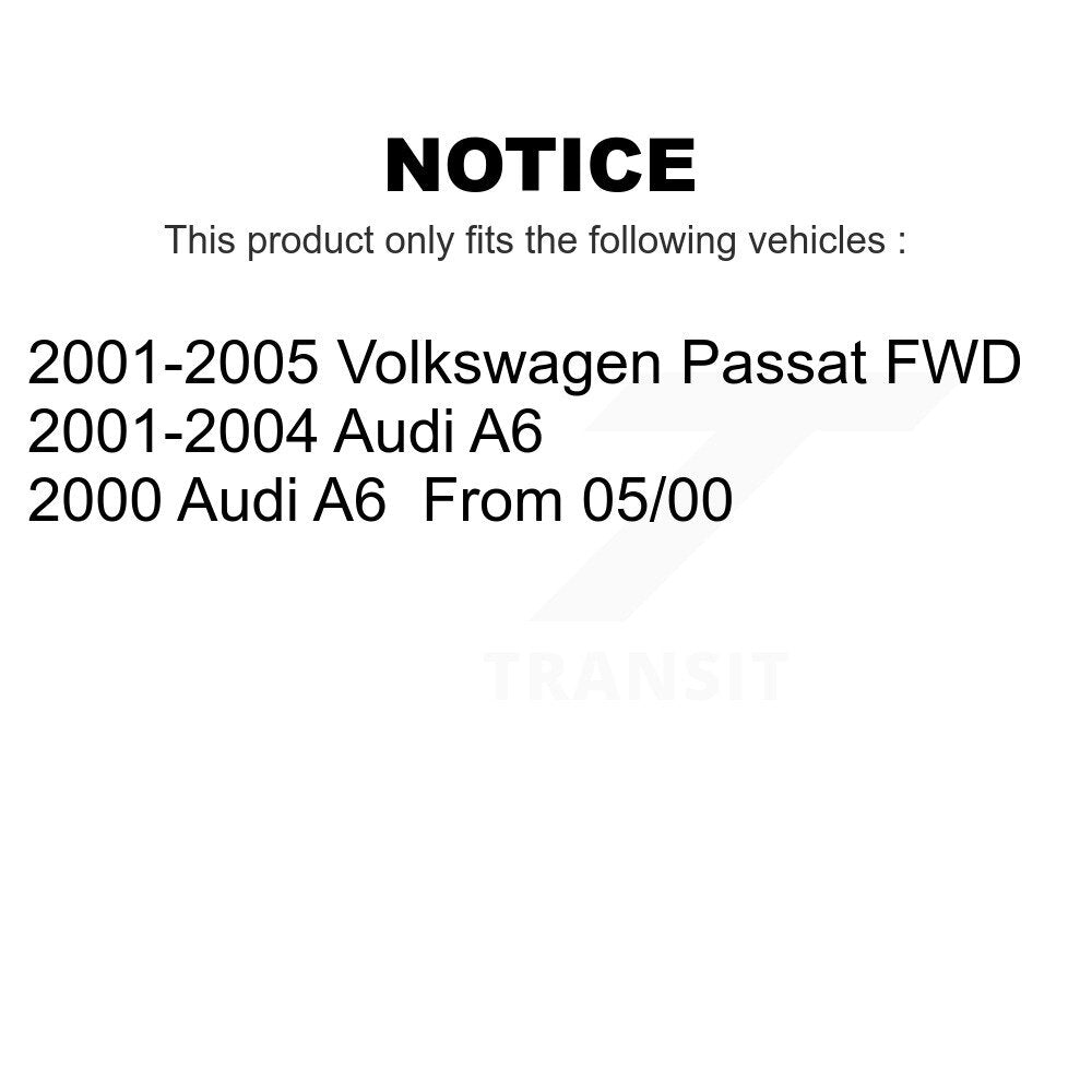 Front Rear Suspension Strut Kit For Volkswagen Passat Audi A6 K78-100909