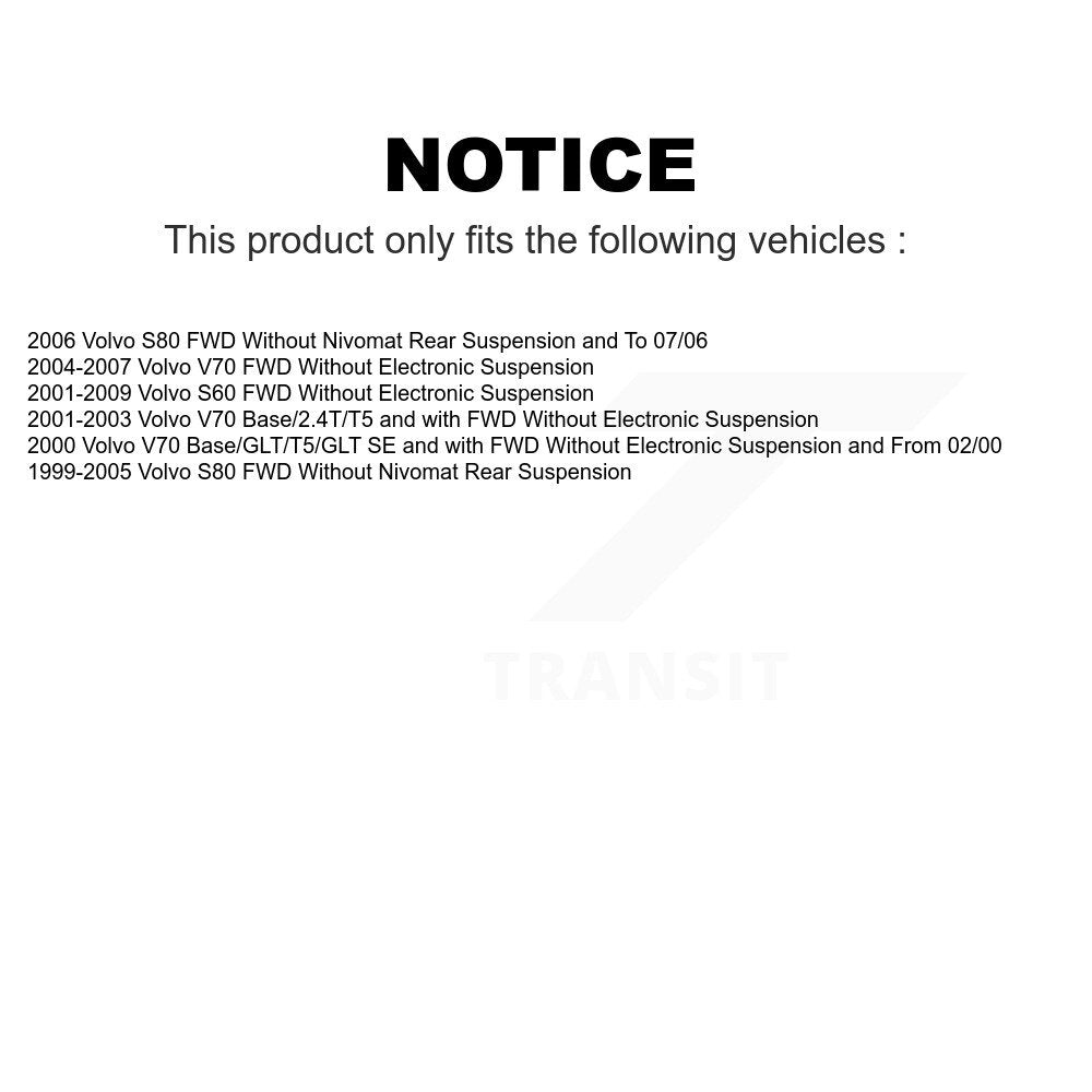Front Rear Suspension Strut Kit For Volvo S60 V70 S80 K78-100926