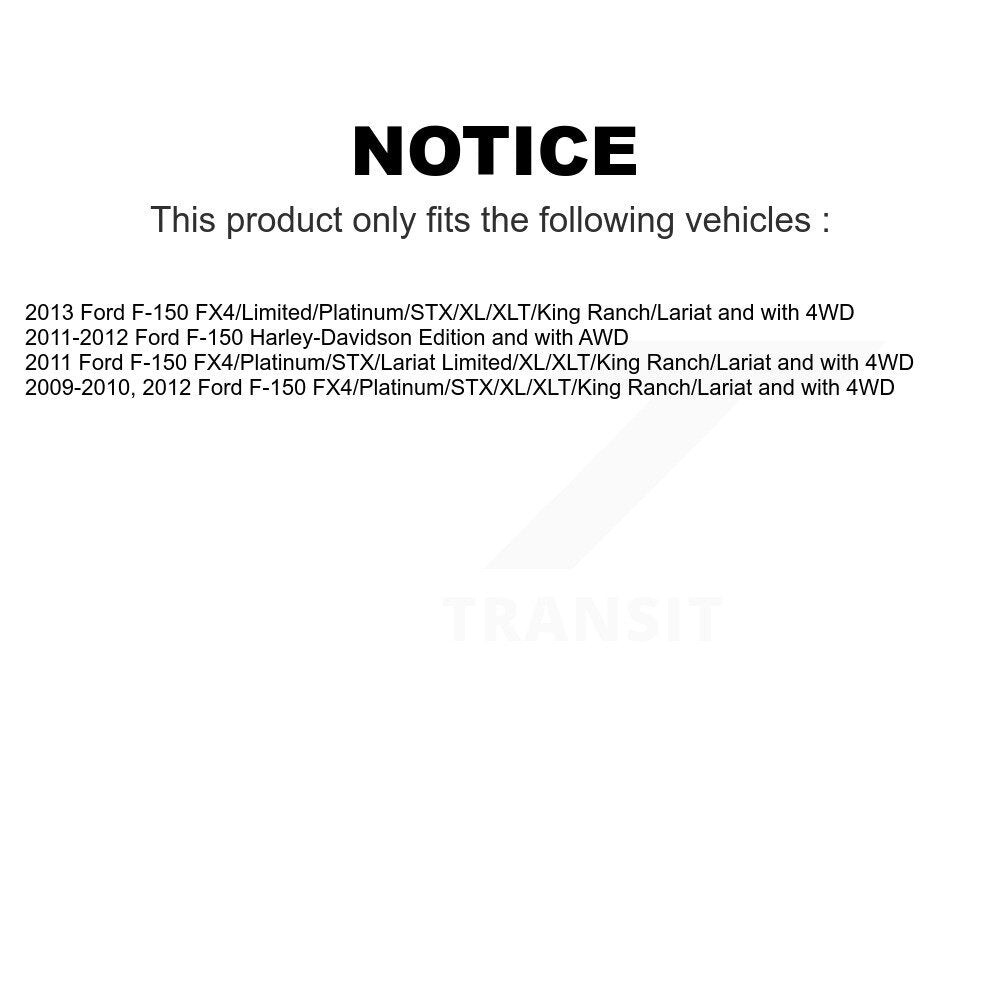 Front Rear Suspension Strut Kit For Ford F-150 K78-100927