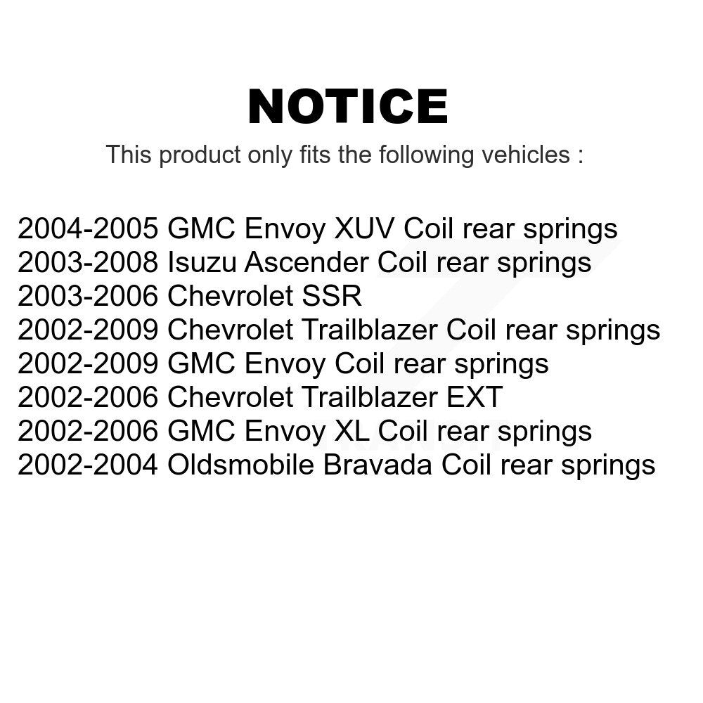 Front Rear Suspension Strut Kit For Chevrolet Trailblazer GMC Envoy EXT XL Oldsmobile Bravada XUV SSR Isuzu Ascender K78-100931
