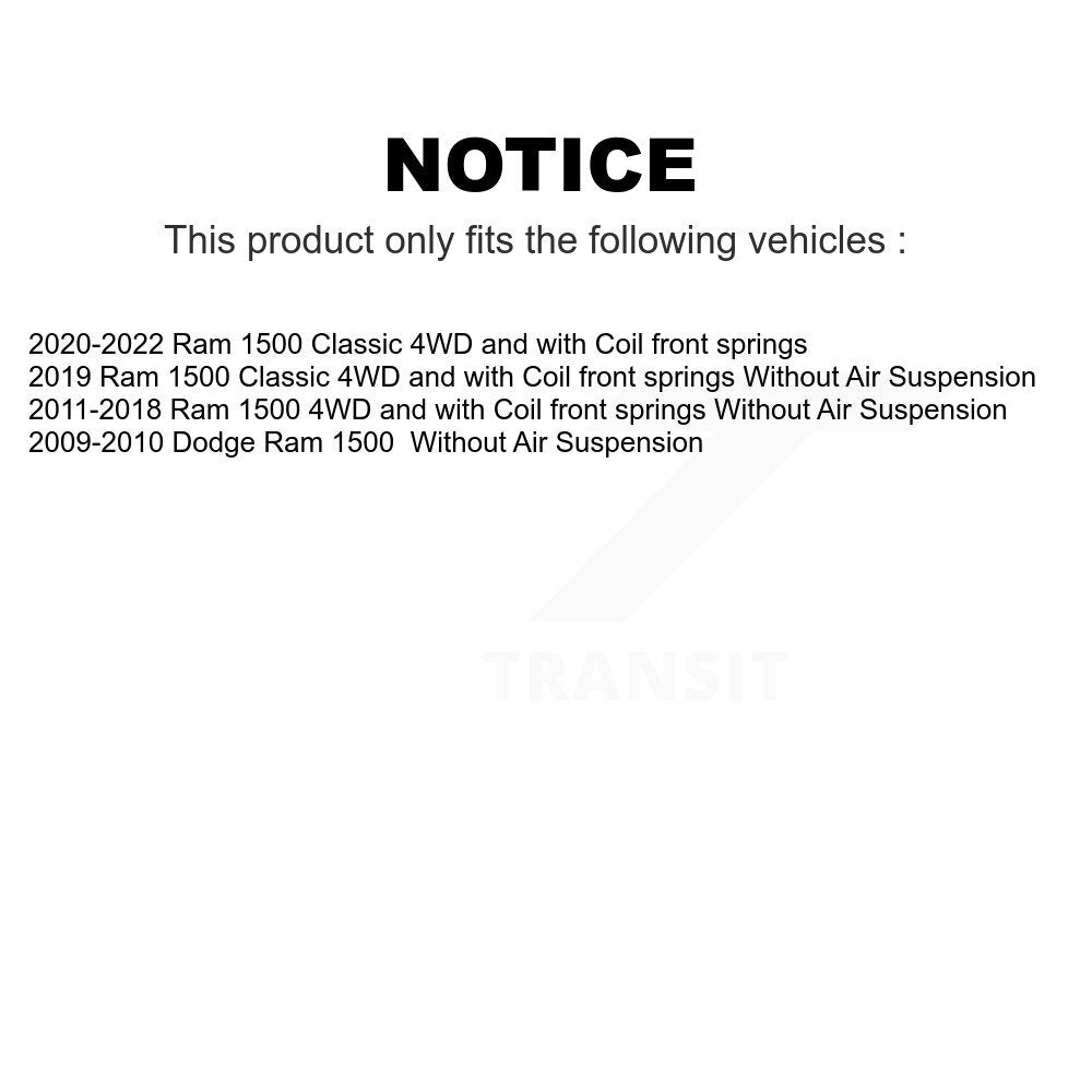 Front Rear Suspension Strut Kit For Ram 1500 Dodge Classic K78-100932
