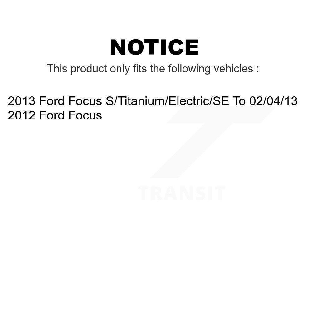 Front Rear Suspension Strut Kit For Ford Focus K78-100961