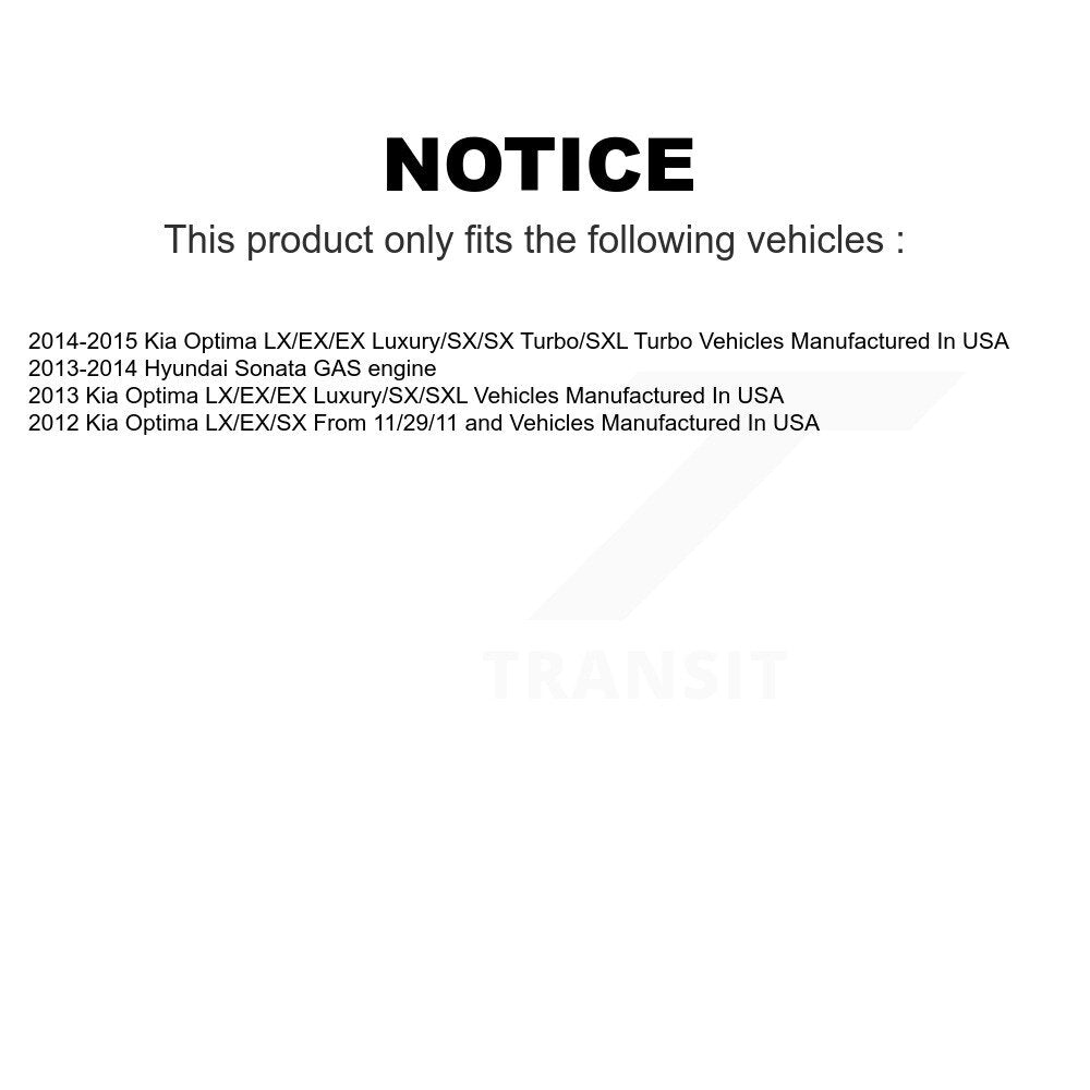 Front Rear Suspension Strut Kit For Kia Optima Hyundai Sonata K78-100977