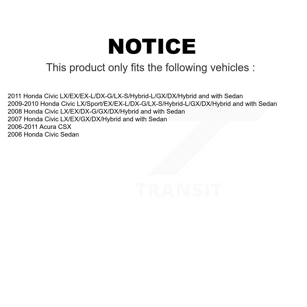 Front Rear Suspension Strut Kit For Honda Civic Acura CSX K78-100981
