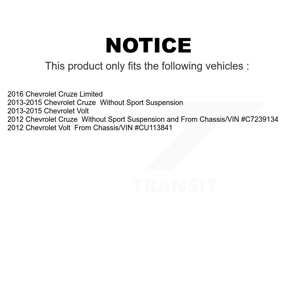 Front Rear Suspension Strut Kit For Chevrolet Cruze Limited Volt K78-101021