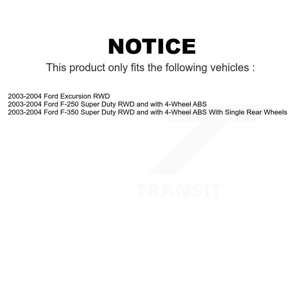 Front Disc Brake Rotors And Hub Assembly Pair For 2003-2004 Ford F-250 Super Duty F-350 Excursion K8-100037