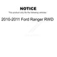 Front Disc Brake Rotors And Hub Assembly Pair For 2010-2011 Ford Ranger RWD K8-100045