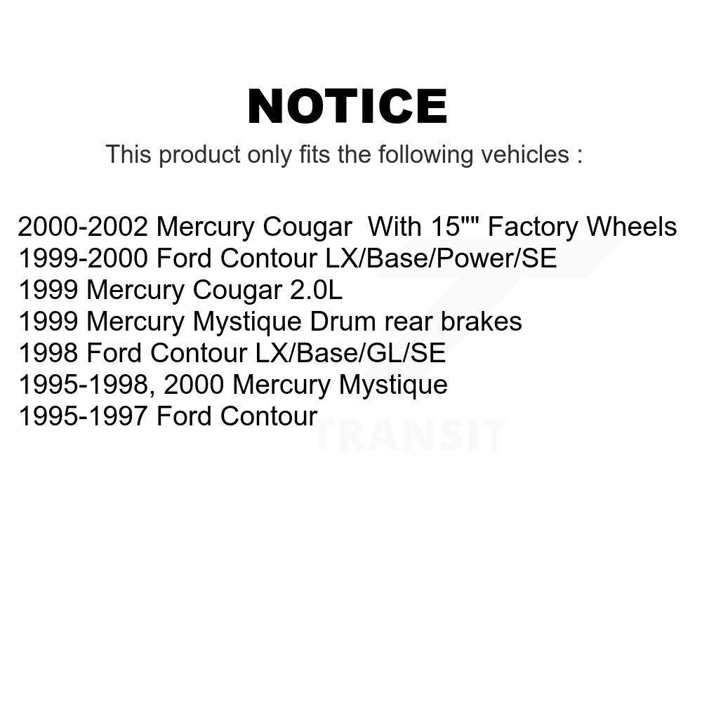 Front Disc Brake Rotors Pair For Ford Contour Mercury Cougar Mystique K8-100139