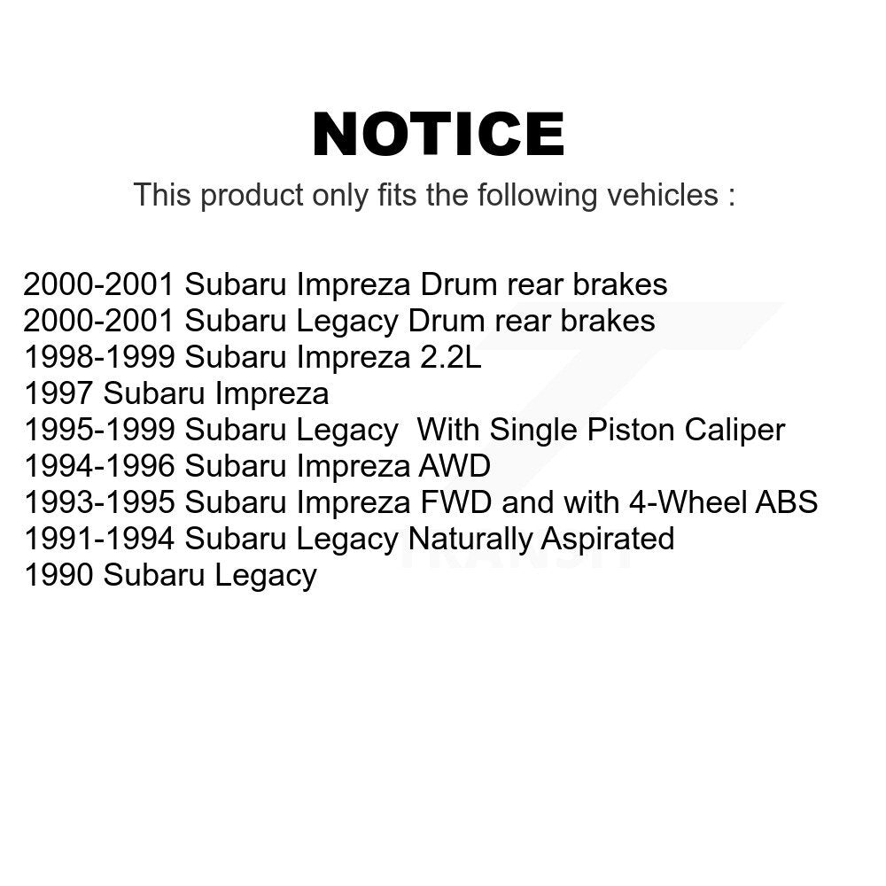 Front Disc Brake Rotors Pair For Subaru Legacy Impreza K8-100261