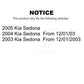 Front Disc Brake Rotors Pair For Kia Sedona K8-100390