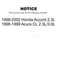 Rear Disc Brake Rotors Pair For Honda Accord Acura CL K8-100740