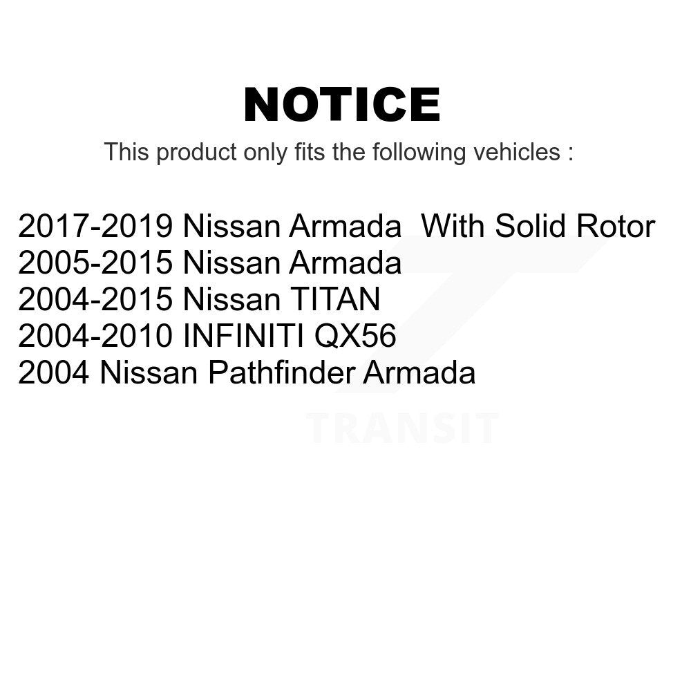 Rear Disc Brake Rotors Pair For Nissan Titan Armada INFINITI QX56 Pathfinder TITAN K8-100794
