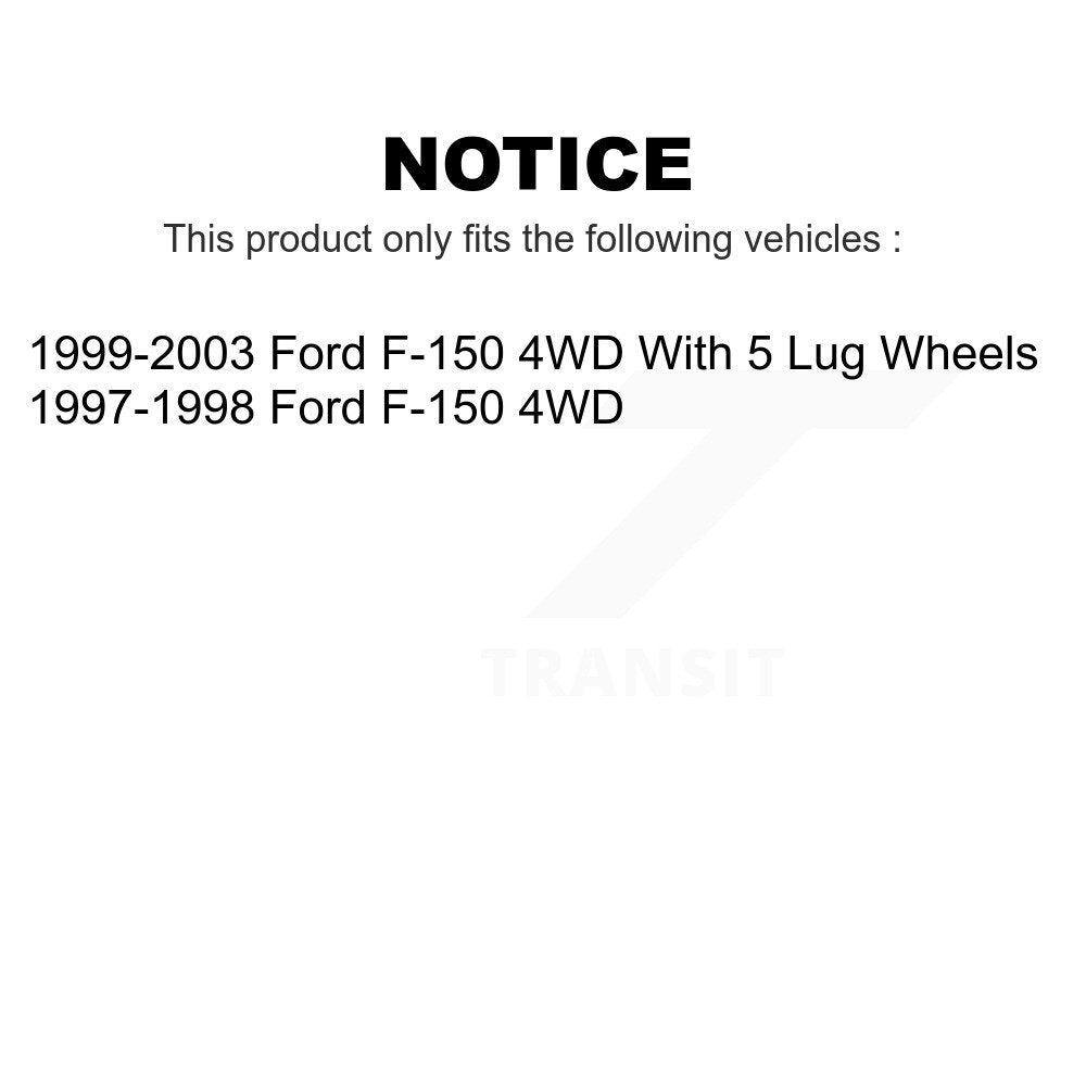 Front Rear Disc Brake Rotors Kit For Ford F-150 4WD K8-101079