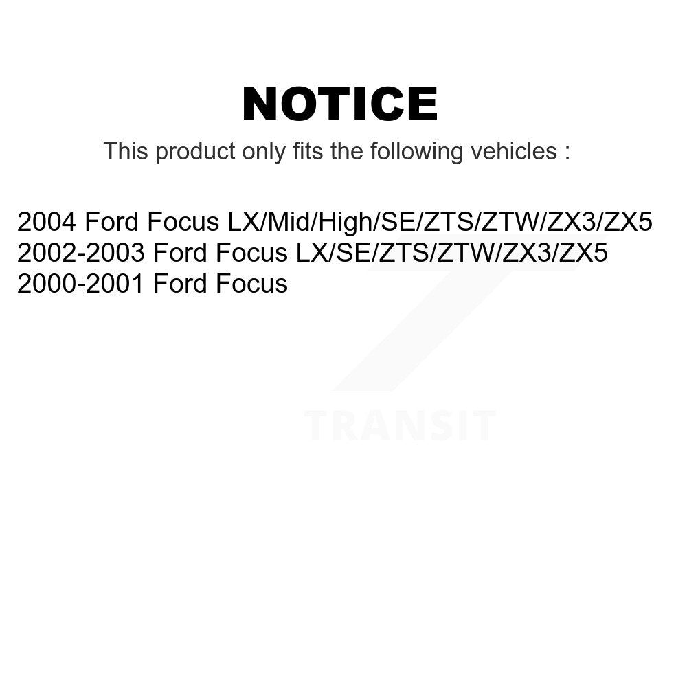 Front Rear Disc Brake Rotors Kit For Ford Focus K8-101093