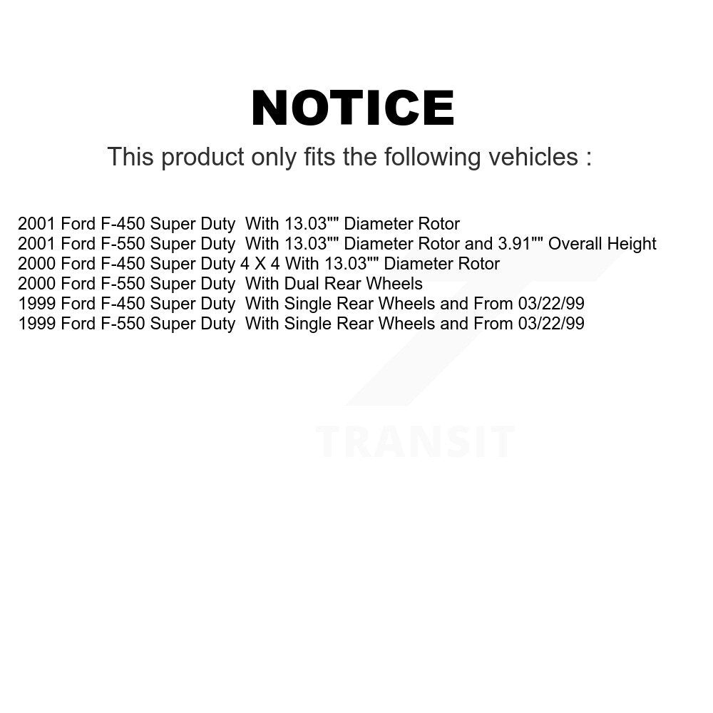 Front Rear Disc Brake Rotors Kit For Ford F-450 Super Duty F-550 K8-101094