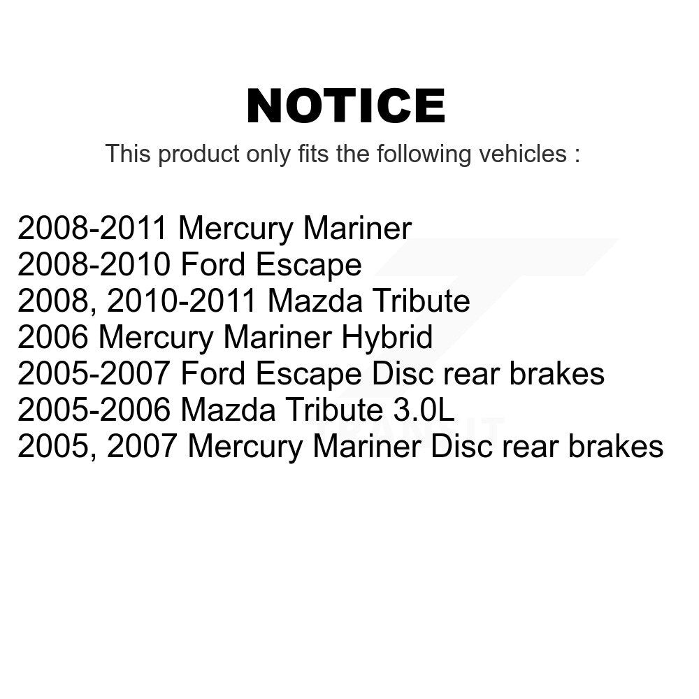 Front Rear Disc Brake Rotors Kit For Ford Escape Mercury Mariner Mazda Tribute K8-101114